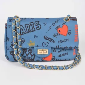 3AM Graffiti Denim Crossbody Bag