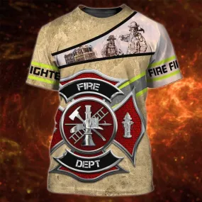 3D All Over Print Firefighter Apparel, Perfect T-Shirt For Firefighter