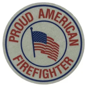 3" Proud American Firefighter Decal