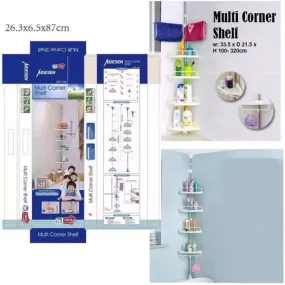 4 Tier Adjustable Shelf Bathroom Organizer