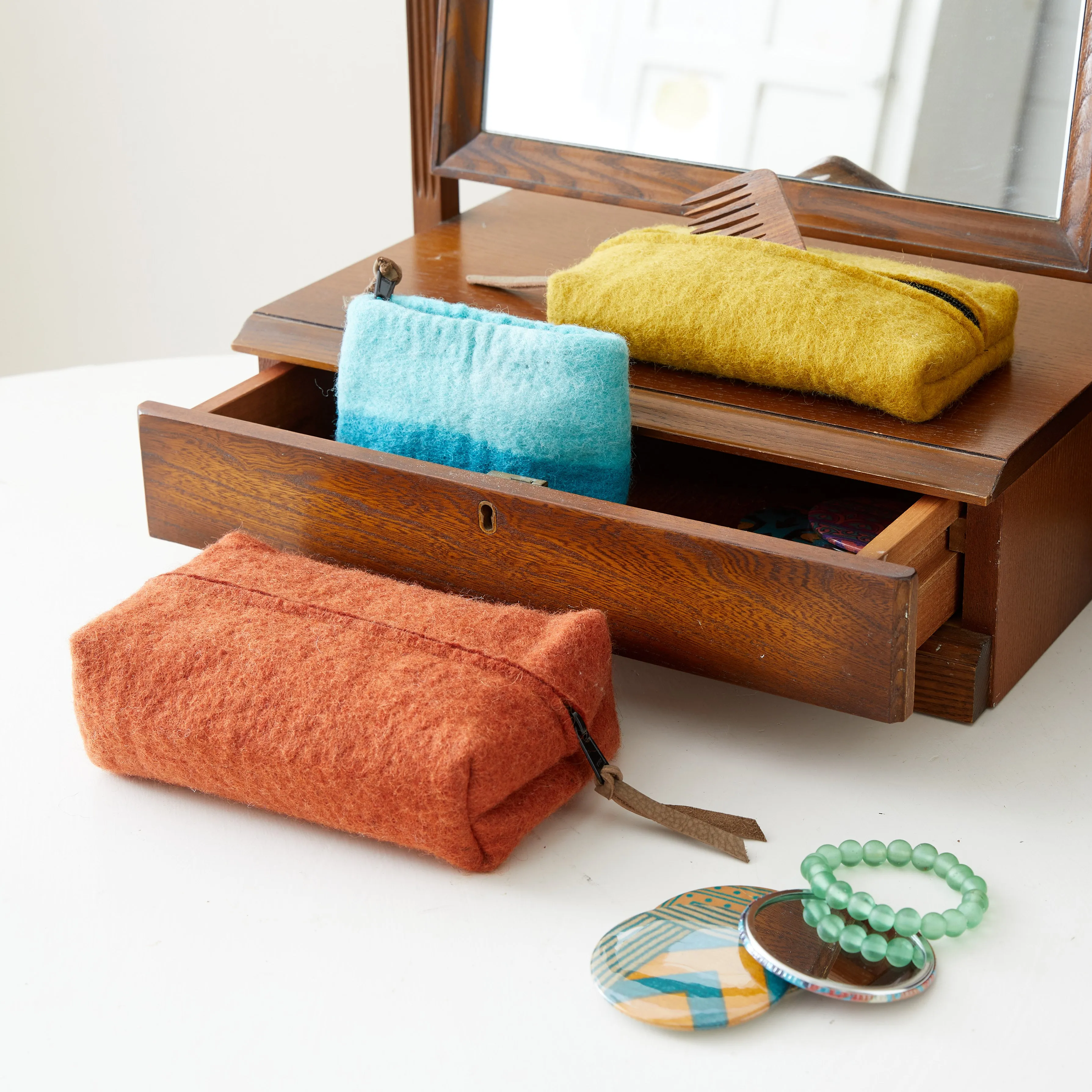 ADESH Small Boxy Felt Pouch Desk Tidy (WS)