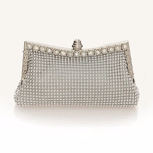 AEQUEEN Women Evening Bag Day Clutches Austrian Diamond Aluminium Shinestone Banquet Wedding Party Bag Beaded Evening Clutch Bag