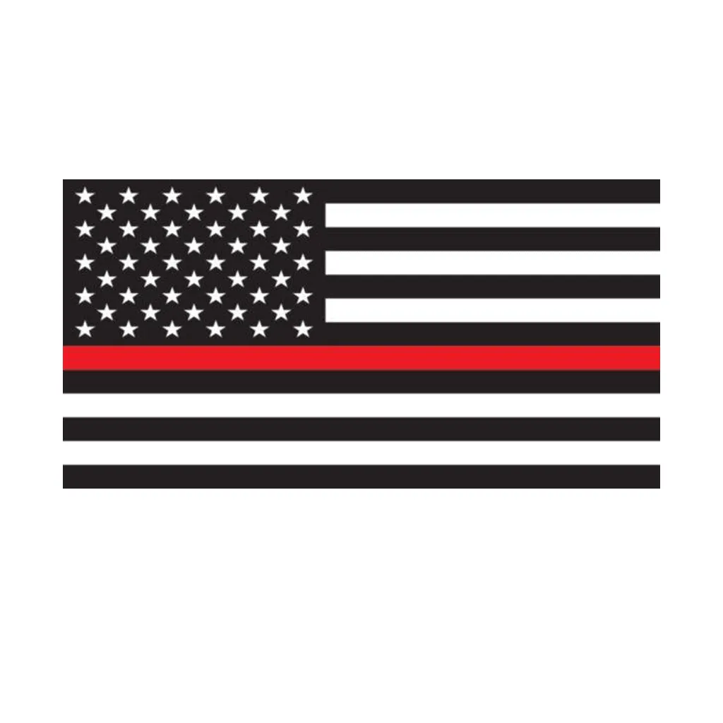 American Flag Thin Red Line 4.5" x 2.33" Decal