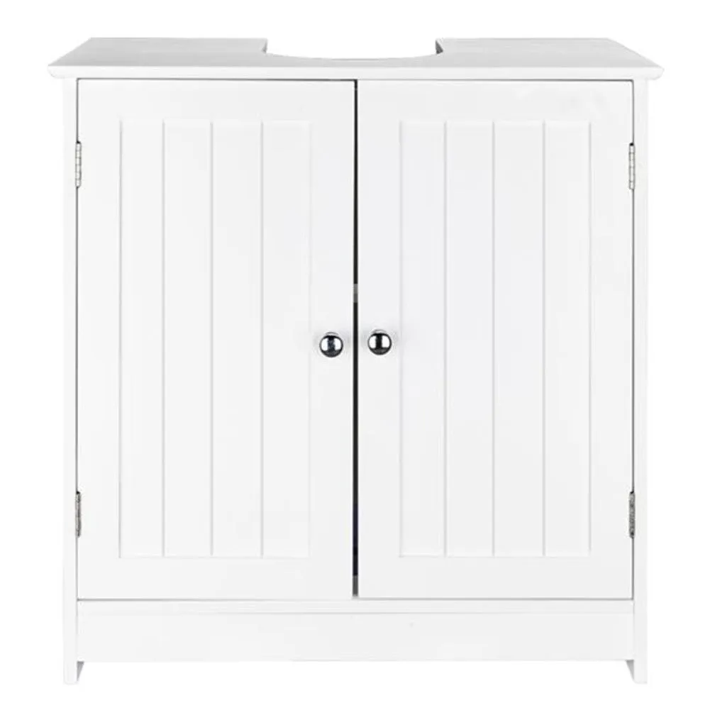 AMYOVE 2-Door Storage Organizer Furniture Bathroom Sink Cabinet Bathroom Cabinet White