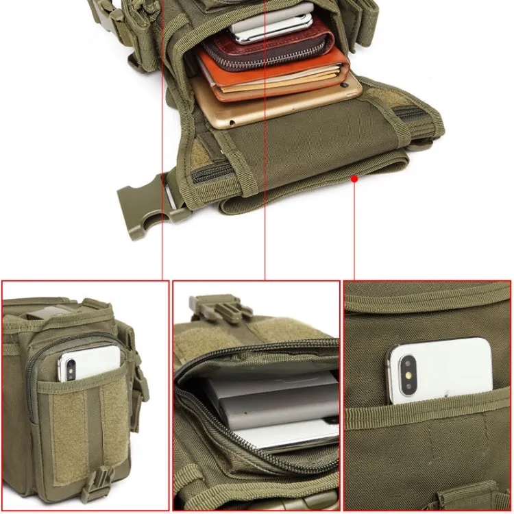 B05 Wild Fishing Portable Waist Bag Outdoor Sports Multifunctional Leg Bag(Army Green)