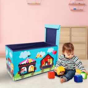 Baby Moo Circus Large Multifunctional Playroom Storage Box - Blue