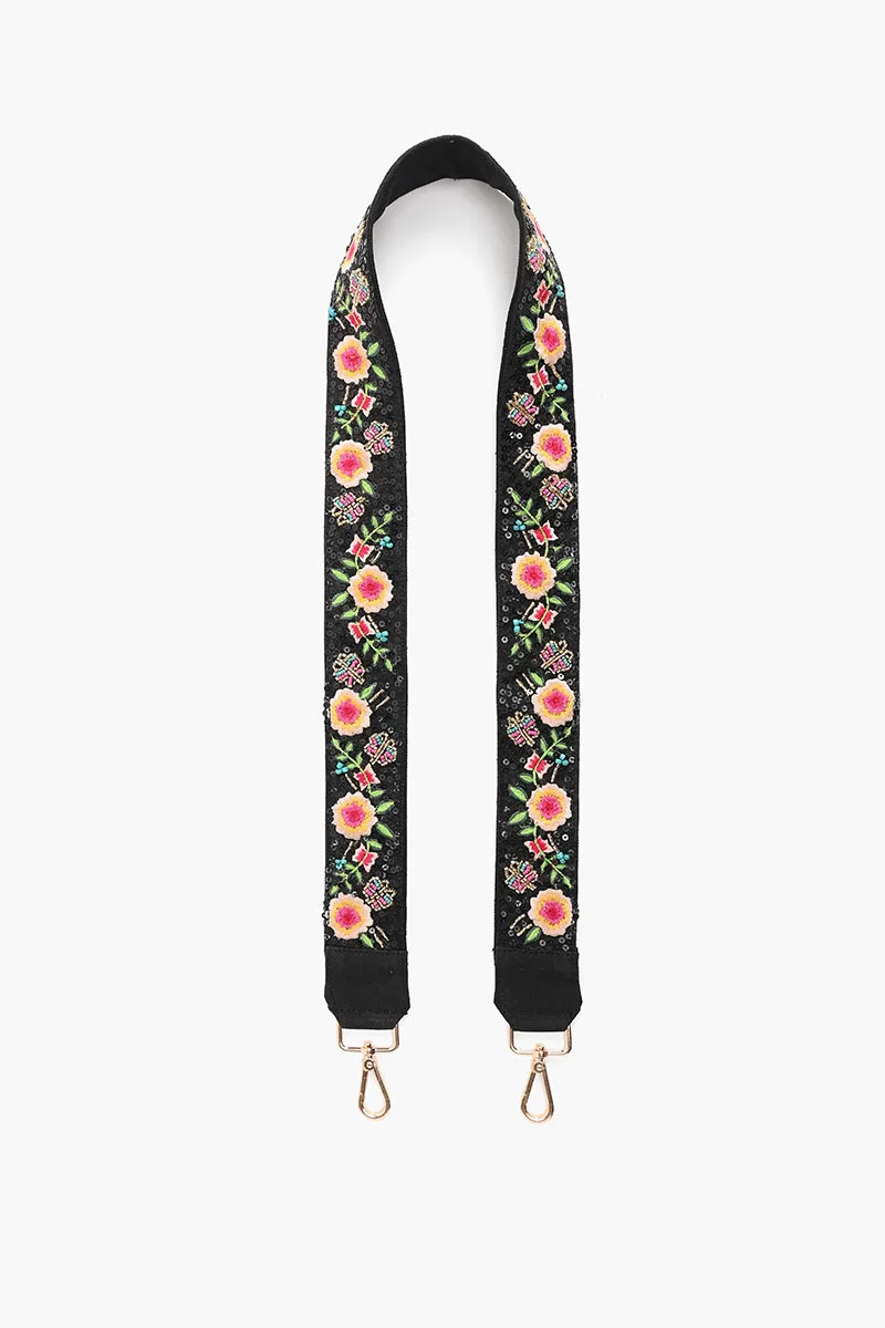 Bag Strap Black Butterfly