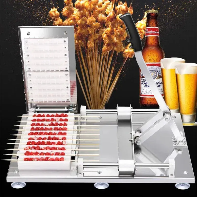 BBQ Semi-automatic Meat Machine Barbecue Skewer Tool Kitchen Accessory