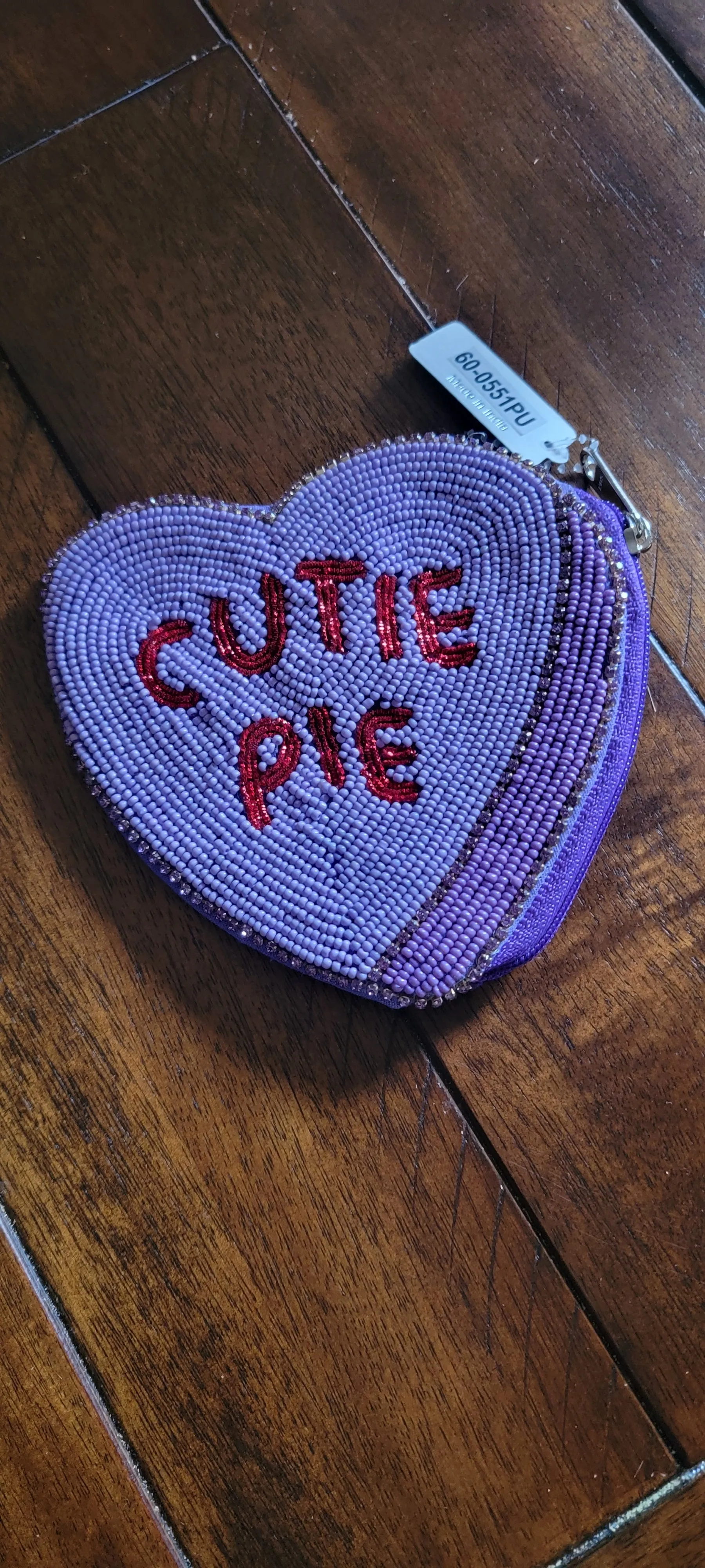 Beaded Valentines Coin Purse