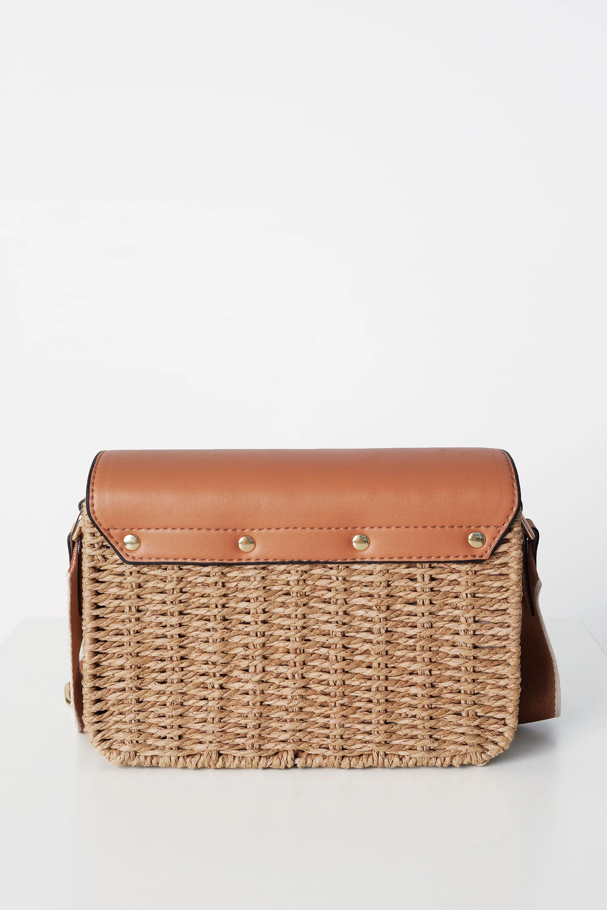 Birdie Khaki Raffia Purse