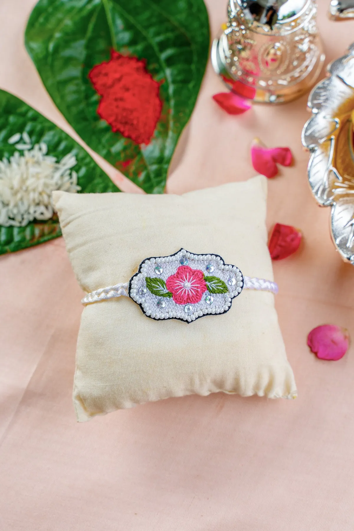 Blossom Embroidered Rakhi