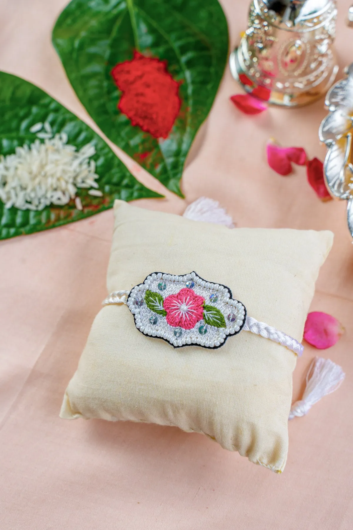 Blossom Embroidered Rakhi