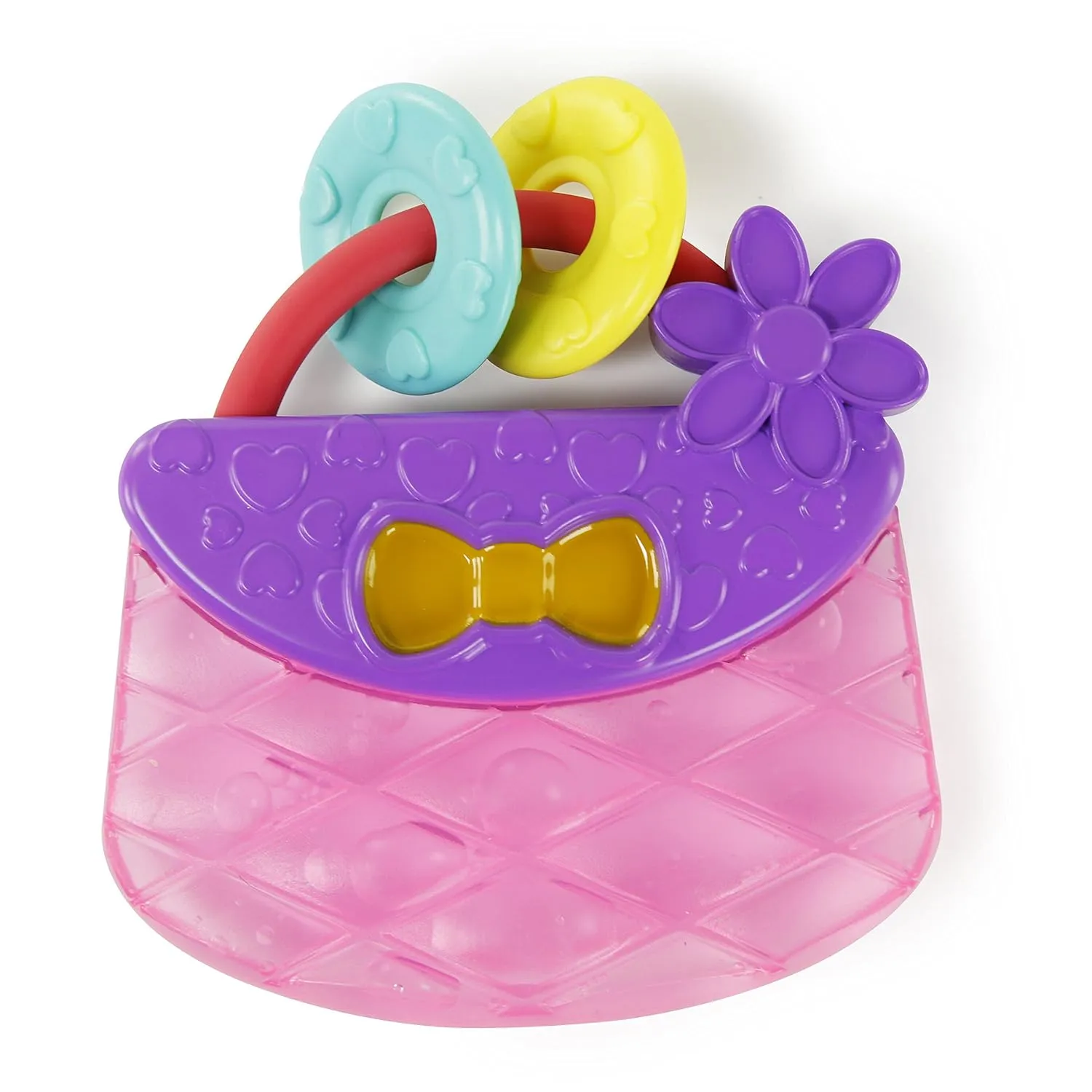 Bright Starts Carry & Teethe Purse Chillable Teether Toy, Ages 3 months , Pretty in Pink