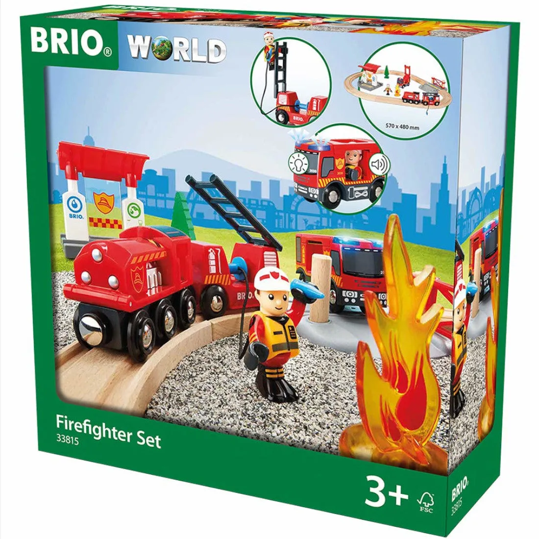 BRIO Firefighter Train Set 33815