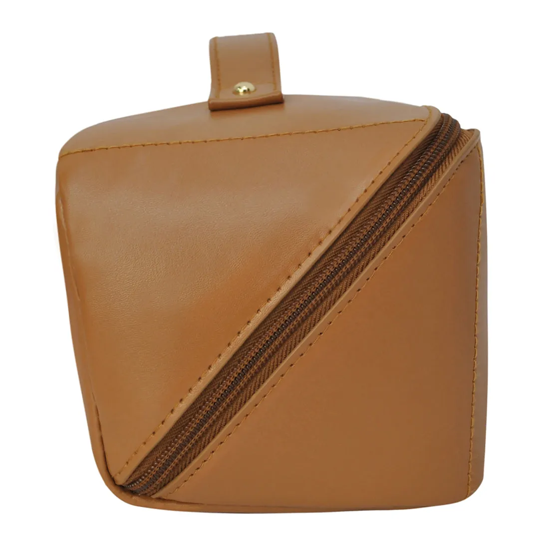 Brown NGIL Large Faux Leather Expandable Travel Toiletry