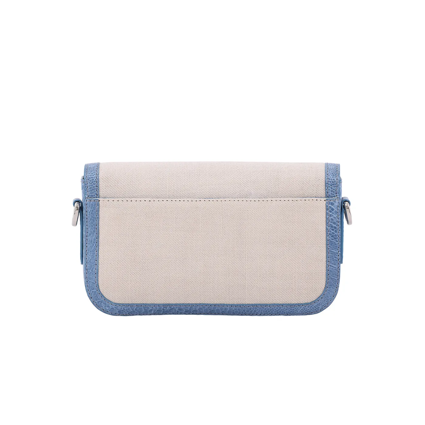 Caia Crossbody in Beige Canvas & Clemaris Ostrich Leg by Cape Cobra