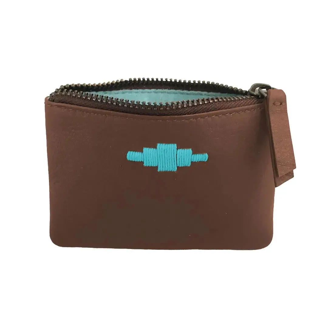 Cambio Pouch Purse - Brown/Turquoise by Pampeano