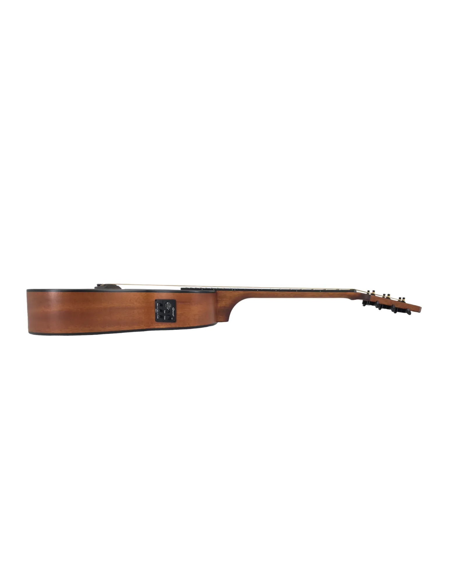 Caraya P304111SEQLH Left-Handed 3/4 Traveller Solid Mahogany Built-In Tuner & pickup Acoustic Guitar Padded Bag