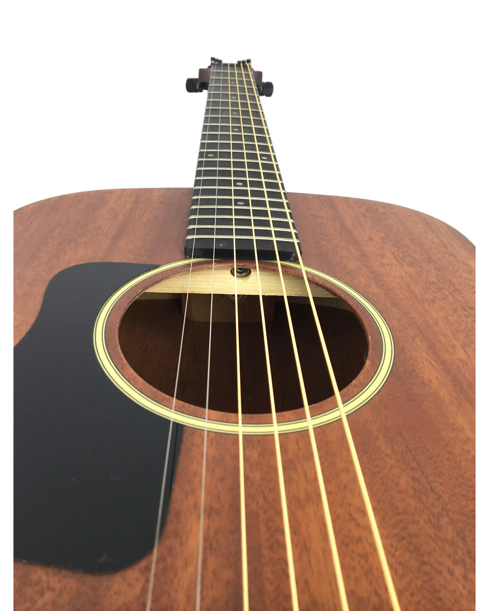 Caraya P304111SEQLH Left-Handed 3/4 Traveller Solid Mahogany Built-In Tuner & pickup Acoustic Guitar Padded Bag