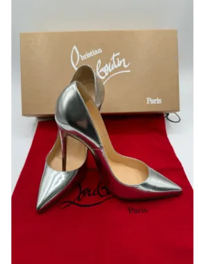 Christian Louboutin SO KATE 120 Metallic Silver Stiletto Heels