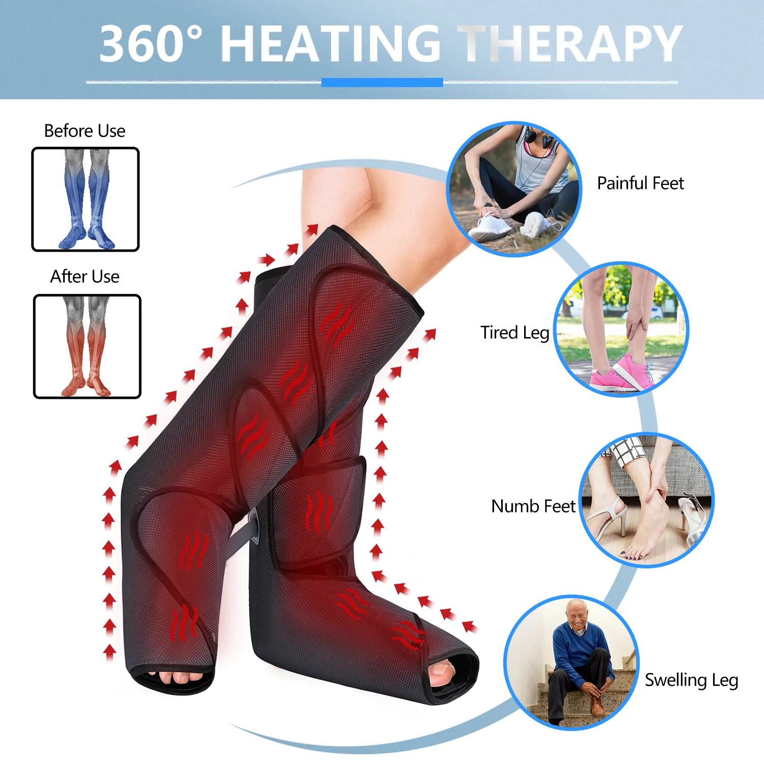 CINCOM Foot and Leg Massager With Heat 030A