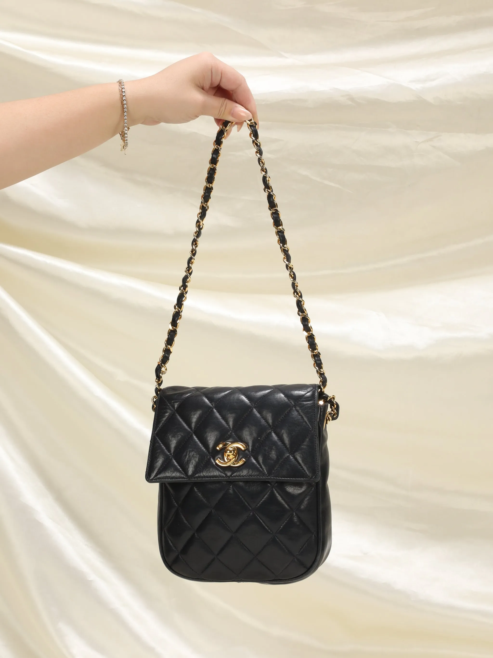 CL Lambskin Turnlock Mini Bag