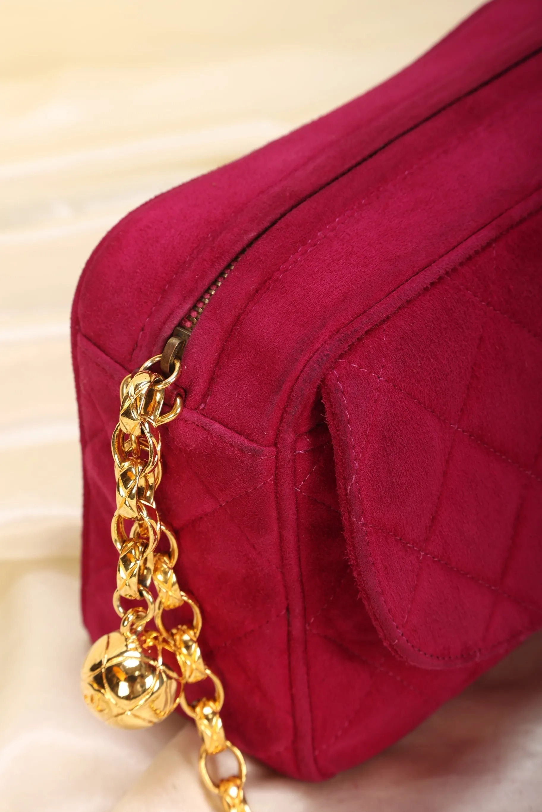 CL Suede Bijoux Chain Camera Bag