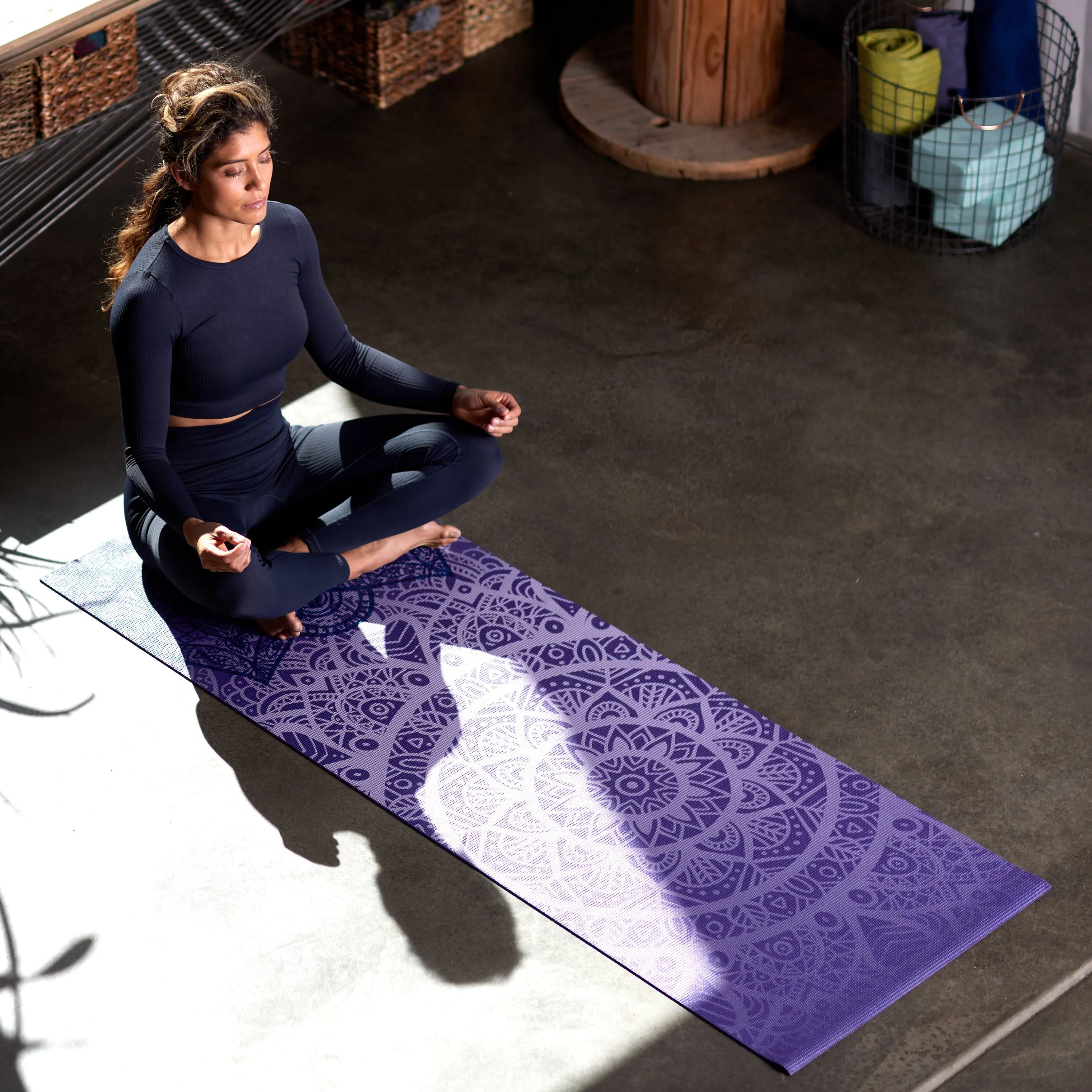 Classic Yoga Mat (4mm) - Purple Lattice