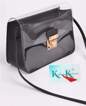 Clear/Black Purse