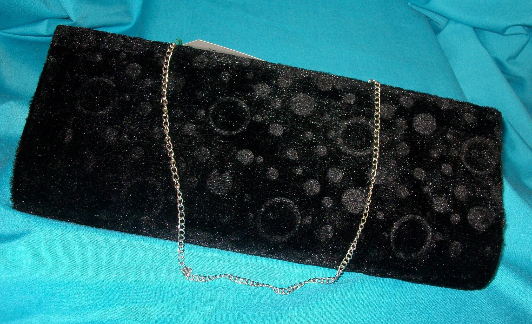 Clutch 2726 Black Velvet Wedding Wear Clutch Purse Shieno Sarees