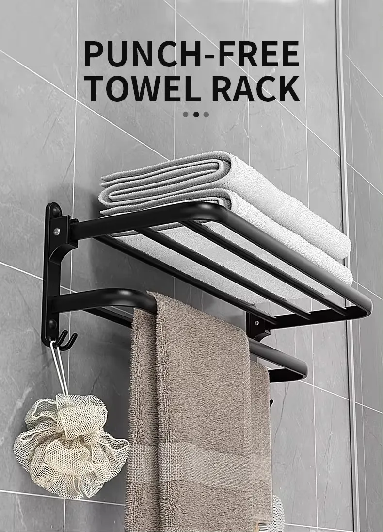 Collapsible Wall Mounted Towel Rack