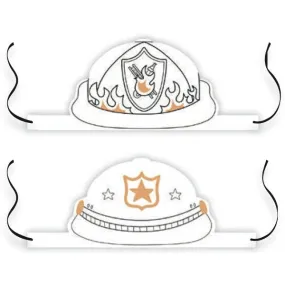 Color-In Hats - Firefighters / Police Officers