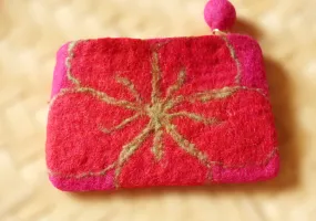 Colorful Felt Flower Women's Coin Purse