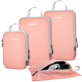 Compression Packing Cubes with Shoe Bag - Rose Quartz, 4 Pack