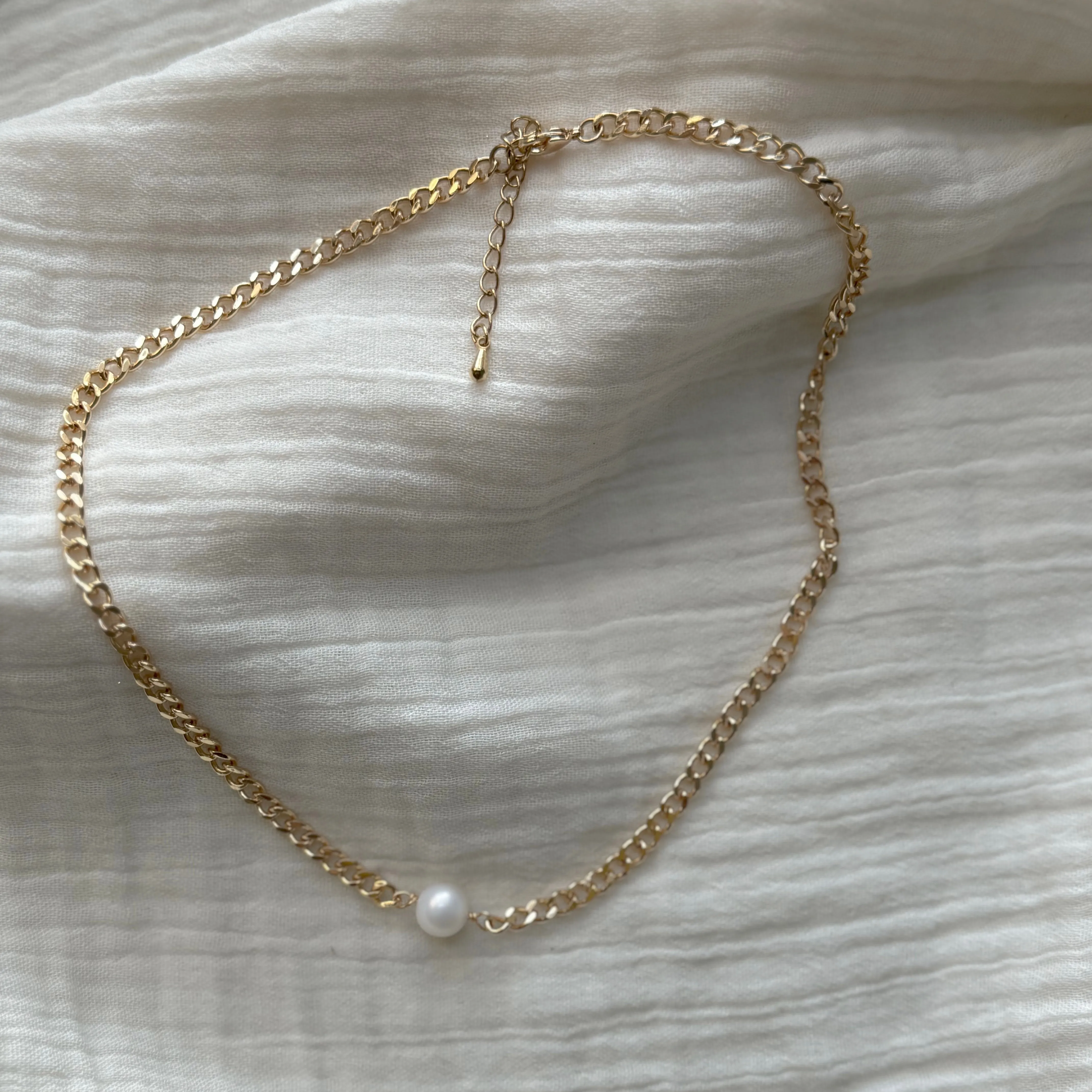 Coquette Old Money Aesthetiс pearl drop chain necklace