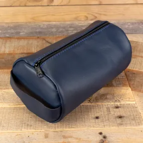 Cowhide Navy Toiletry Bag