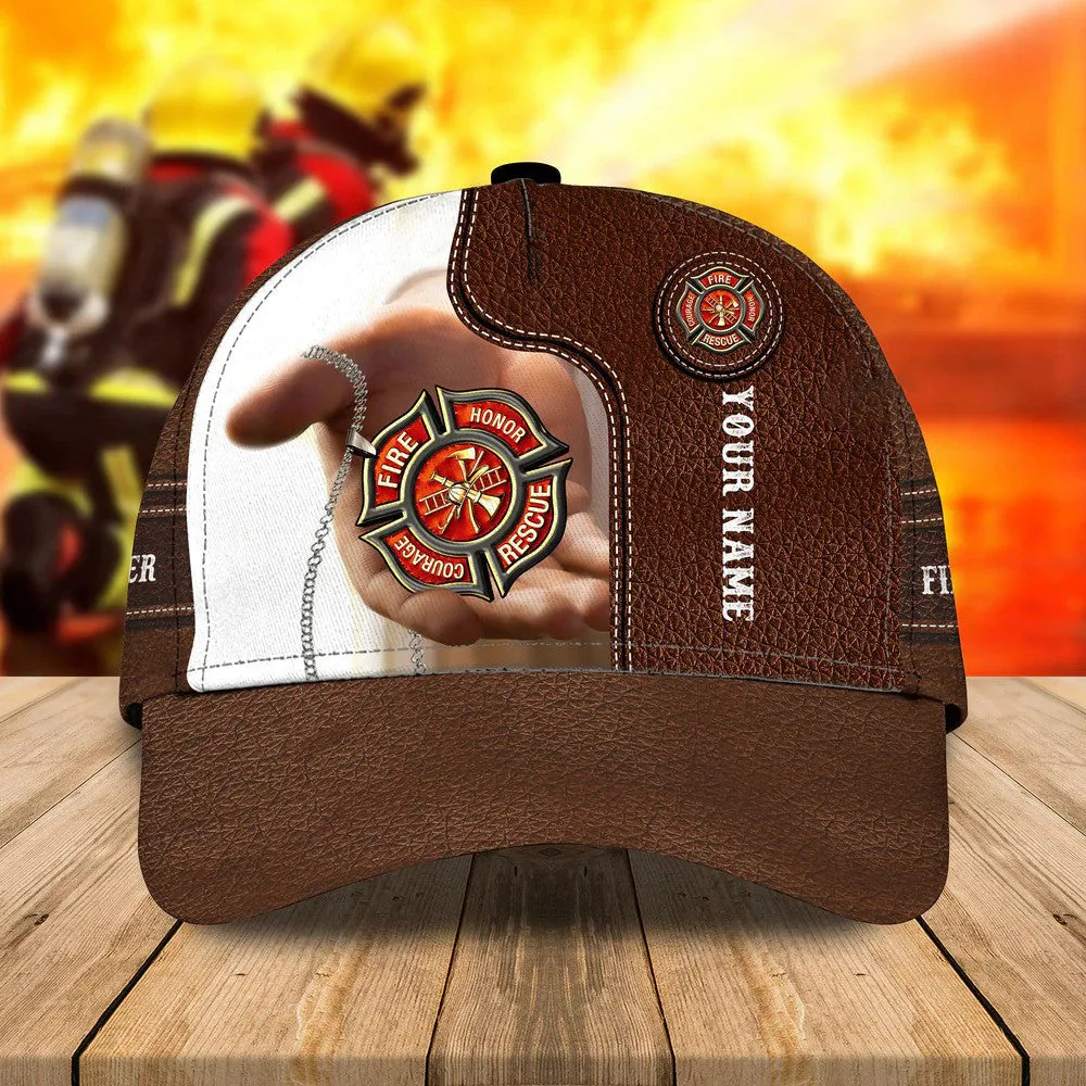 Custom Name Firefighter Cap, Jesus Cap, God is my savior Firefighter 3D Cap