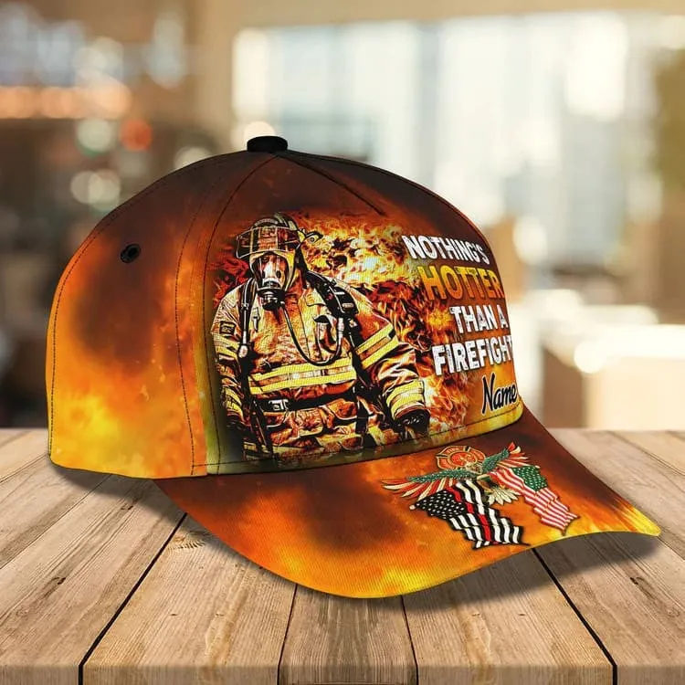 Customized Firefighter Man of God Cap for Man, Jesus is my Savior Firefighter Hat