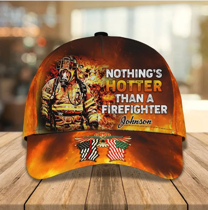 Customized Firefighter Man of God Cap for Man, Jesus is my Savior Firefighter Hat