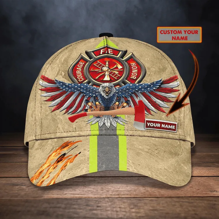 Customized Firefighter Man of God Cap for Man, Jesus is my Savior Firefighter Hat