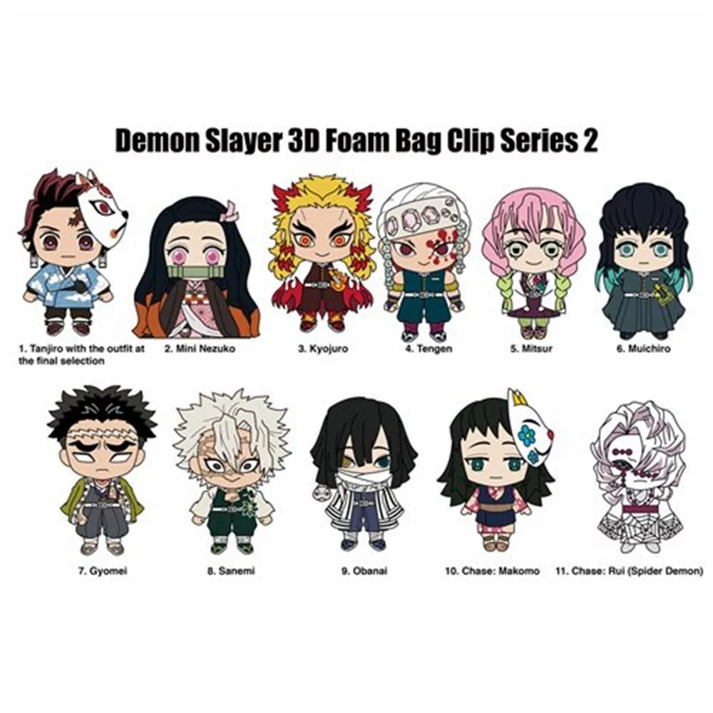 Demon Slayer 3D Foam Keyring Asst-Ser. 2-24pcs PDQ