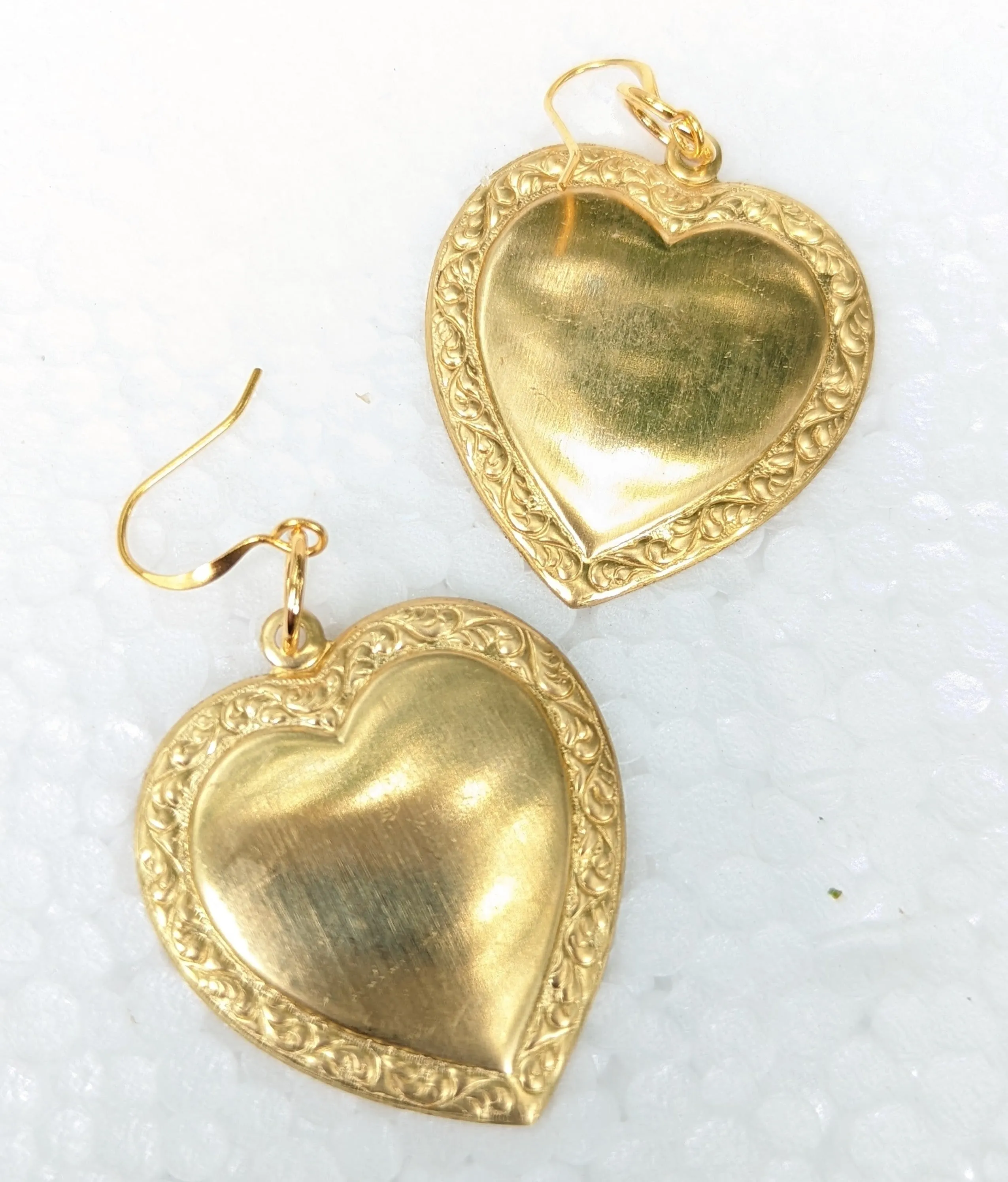 Extra Love Heart Drama Earrings Gay Isber USA Made with Free Gift Bag