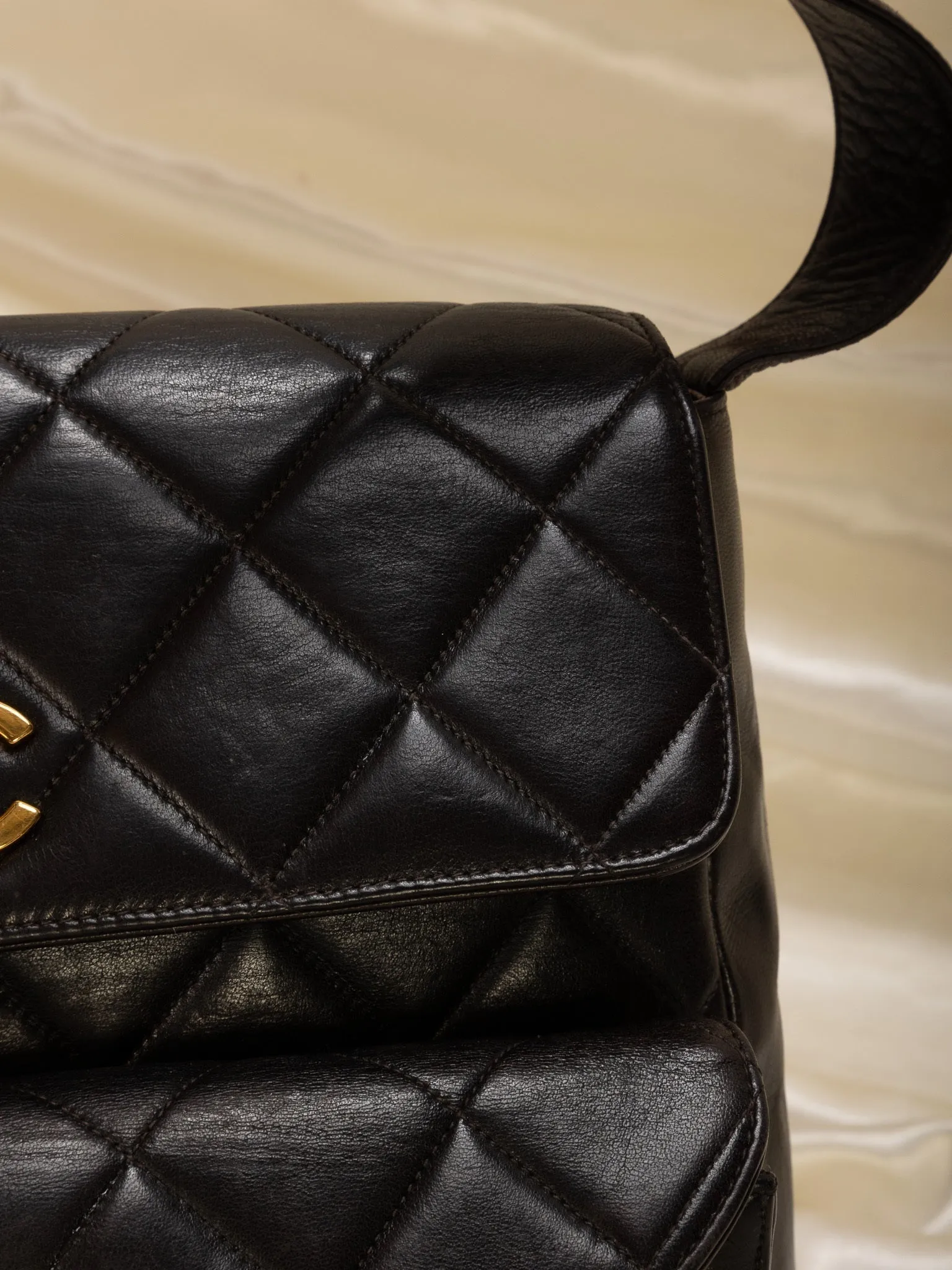 Extremely Rare CL Lambskin Double Turnlock Shoulder Bag