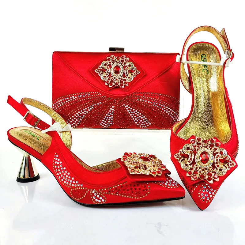 Fanciful Italian Heel & Bag Set