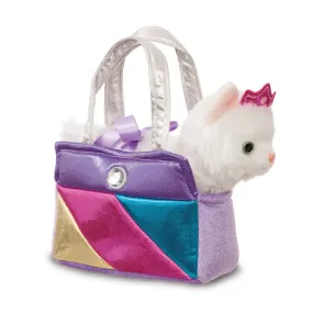 Fancy Pal Cat in Rainbow Handbag Soft Toy