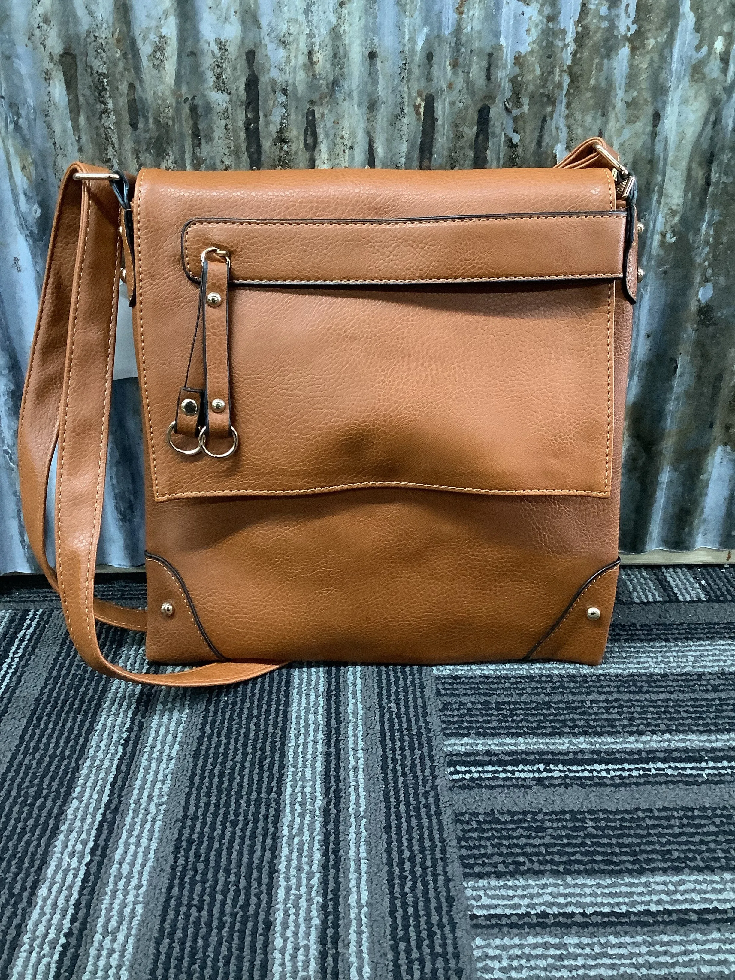 Faux Leather Cross Body Sling Purse