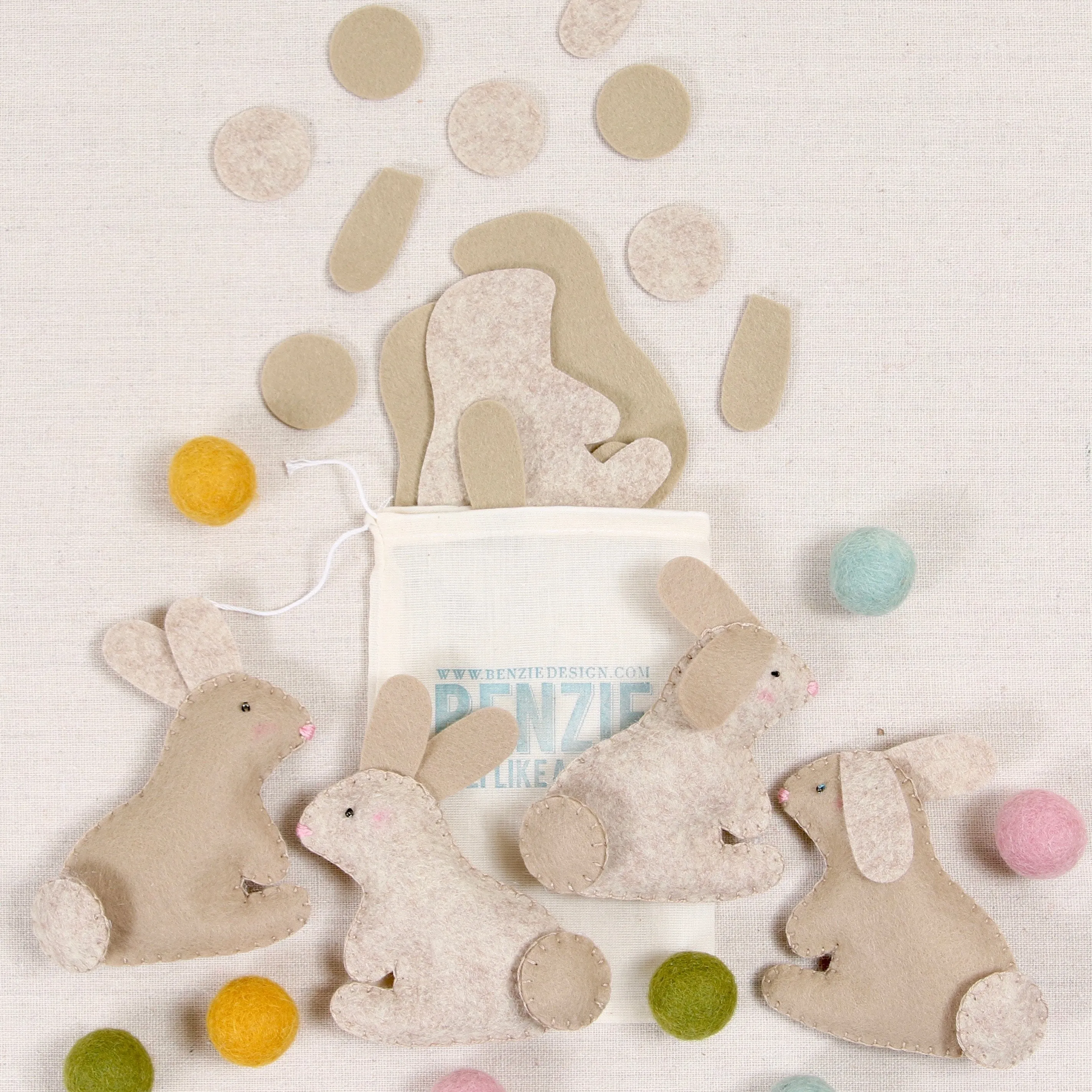 Felt-fetti Bunny, Die Cut Shapes