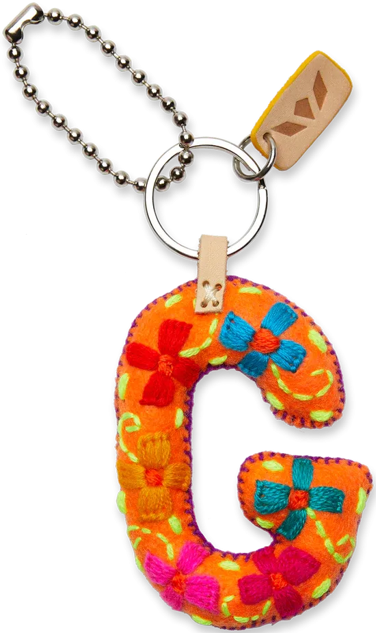 Felt Letter Charm Orange