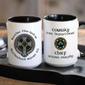 Firefighter Celtic Cross Mug