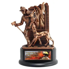 firefighter distinctive resin trophy